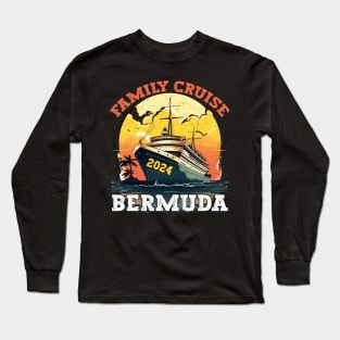 Family Cruise Bermuda 2024 Family Matching Couple Tee Long Sleeve T-Shirt